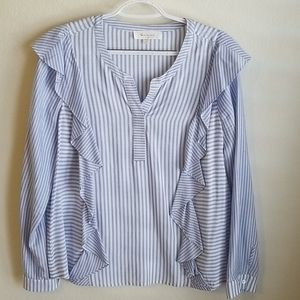 Vince Camuto rayon ruffle blouse